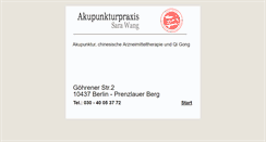 Desktop Screenshot of akupunkturpraxis-wang.de